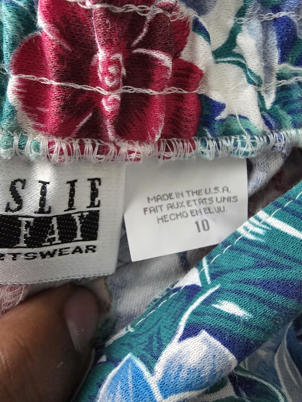 Leslie Fay Vintage 90s Floral Pleated Shorts Size 10 Pink Blue Grandmacore - Picture 5 of 7
